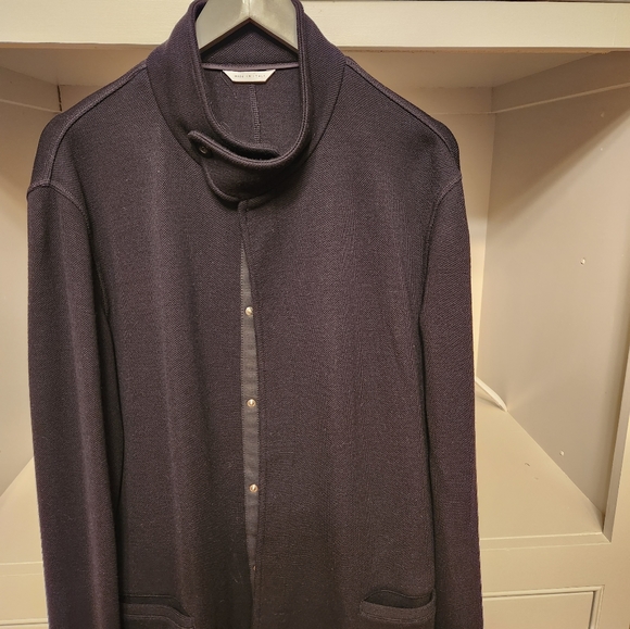 🎉🍀⭐💯Armani Collezioni AUTHENTIC size 46, Men's black snap buttons jacket, - Picture 2 of 11